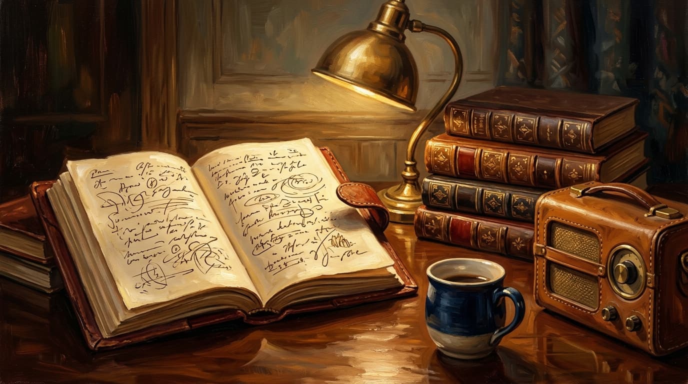 Painterly editorial illustration for "Best free resources for CLEP Analyzing and Interpreting Literature (and which to skip)"