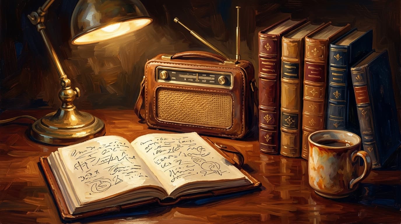 Painterly editorial illustration for "Best free resources for CLEP College Composition (and which to skip)"