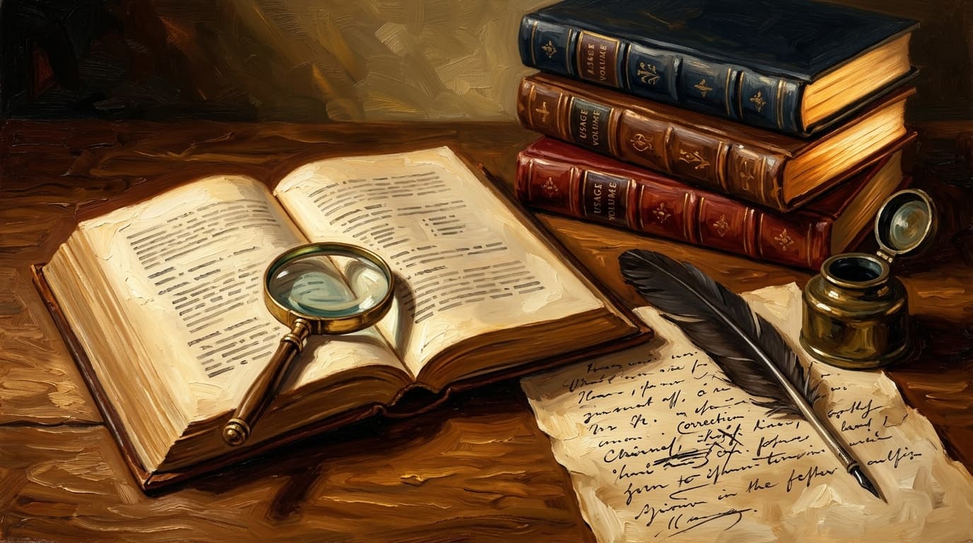 Painterly editorial illustration for "The multiple-choice section of CLEP College Composition: the 60-percent block where most readers lose points"
