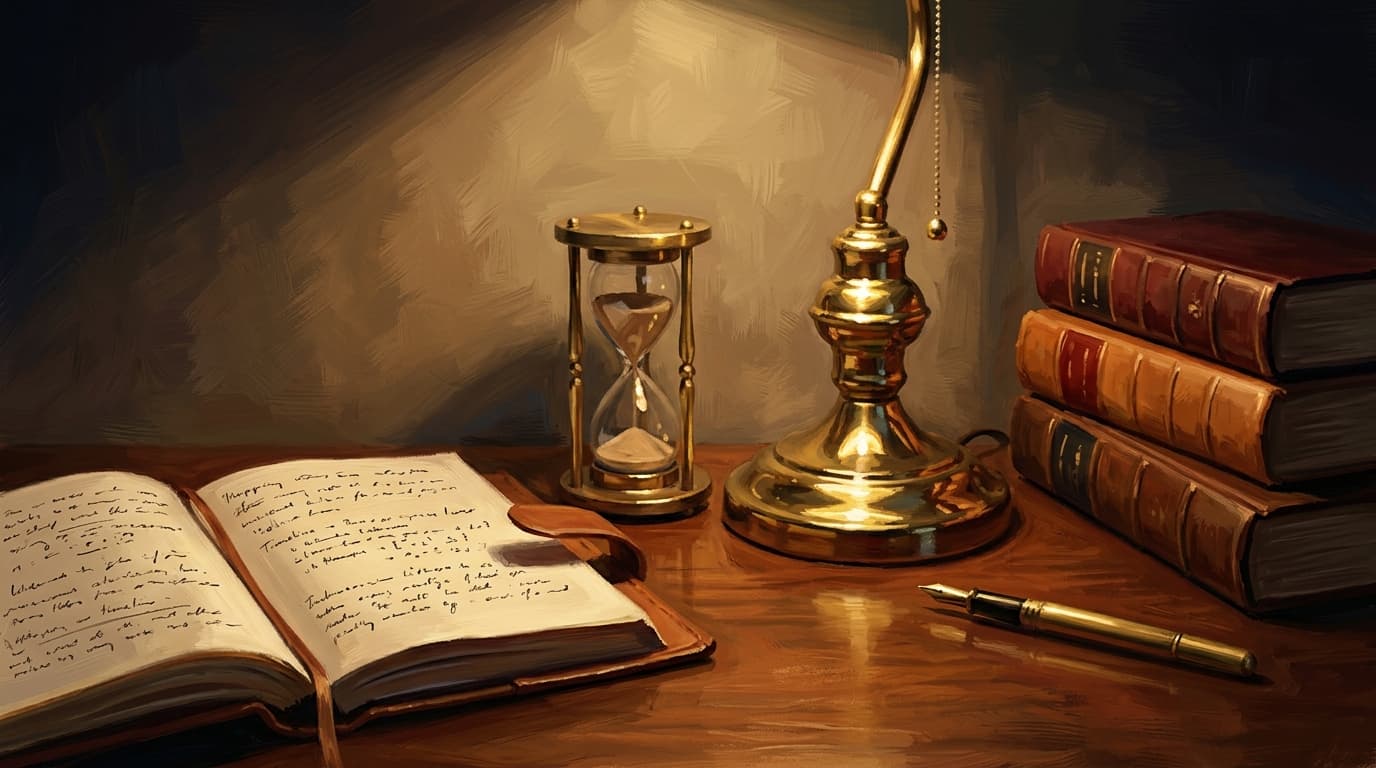 Painterly editorial illustration for "How to study for CLEP US History I in 30 hours"