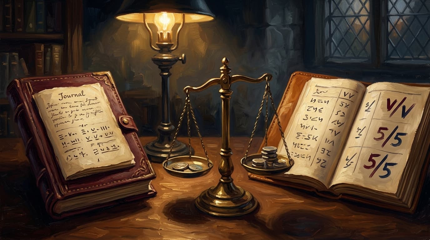 Painterly editorial illustration for "CLEP US History I vs AP US History: which credit transfers further"