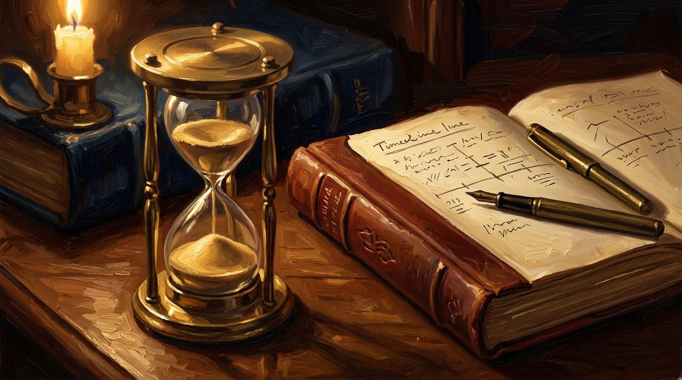 Painterly editorial illustration for "How to study for CLEP US History II in 30 hours"